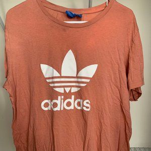 Adidas Originals Orange Trefoil Tee (L)